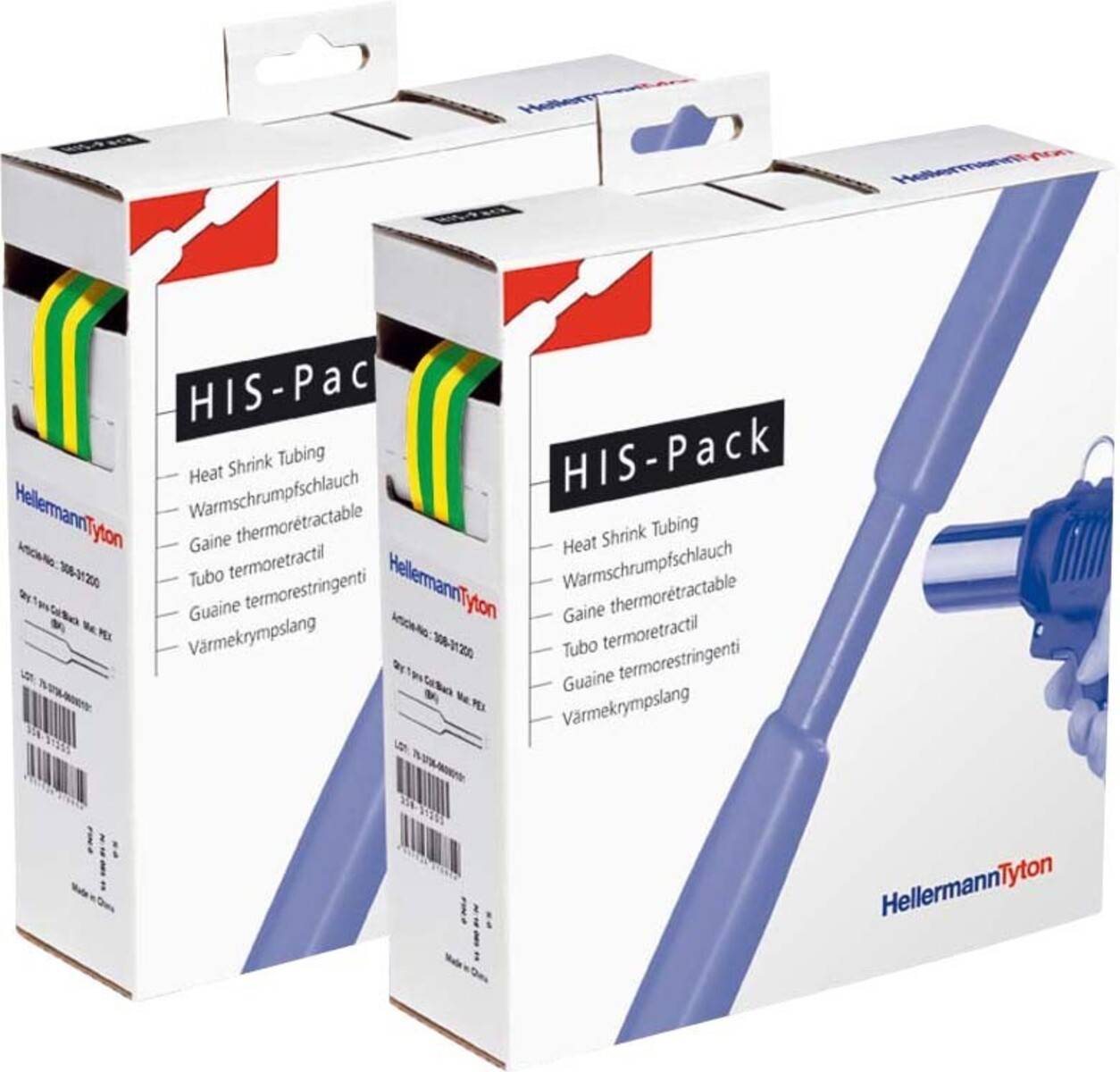 HellermannTyton Schrumpfschlauch HIS-1-POX-GNYE 5m