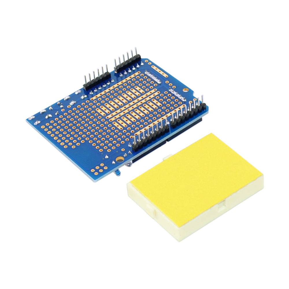 Prototype Shield V5 + Mini Breadboard Compatible with Arduino Uno R3