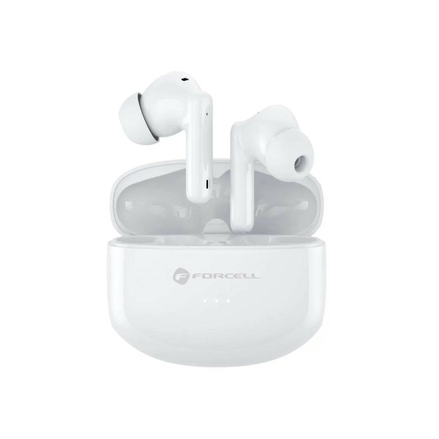 FORCELL F-AUDIO kabellose/Bluetooth-Stereo-Kopfhörer TWS CLEAR Sound weiß