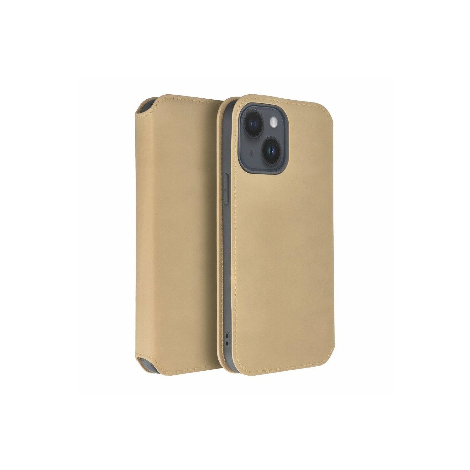 Dual Pocket Holster Buch Tasche kompatibel mit Samsung Galaxy A25 5G Gold
