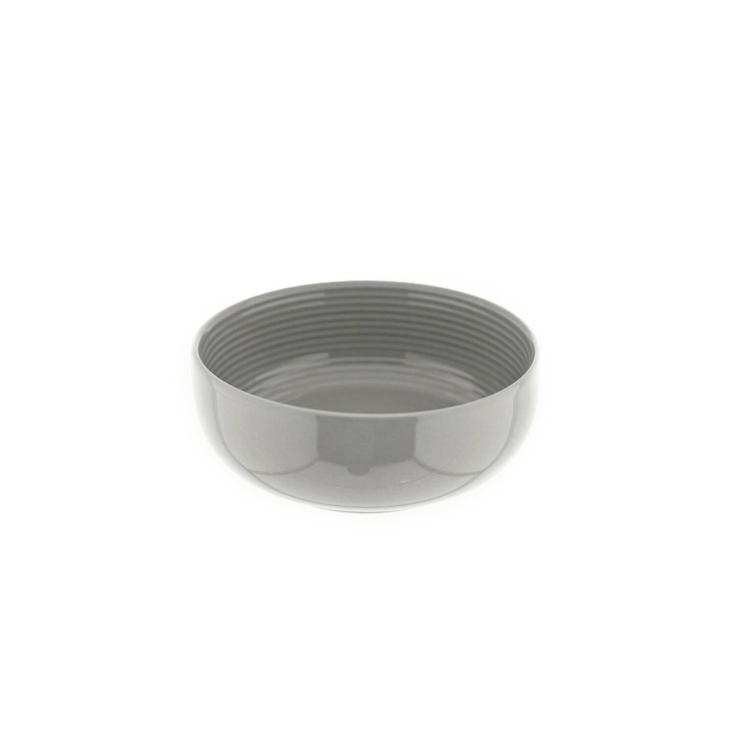 Almina 6 Teiliger Snackschalen-Set Servierschale Dipschale aus Porzellan Rund 200 ml Grau