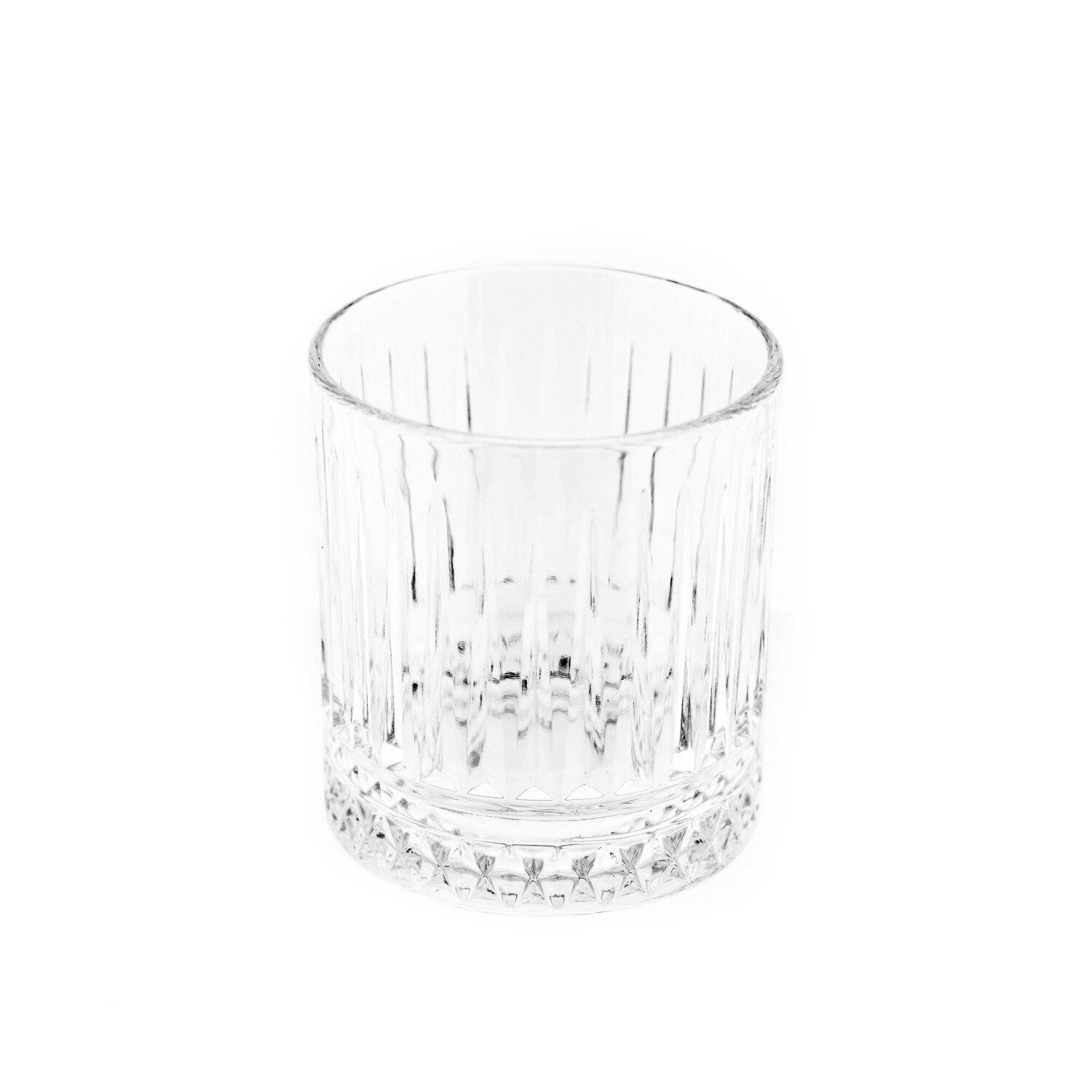 Almina Elisa 6 Tlg. Trinkgläser-Set Wasserglas mit Riffle Design 330 ml