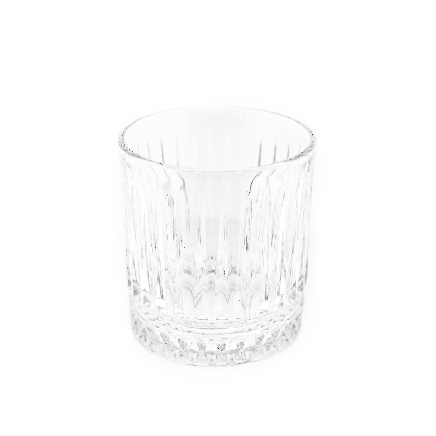 Almina Elisa 6 Teiliger Trinkgläser-Set aus Glas mit Riffle Design 240 ml