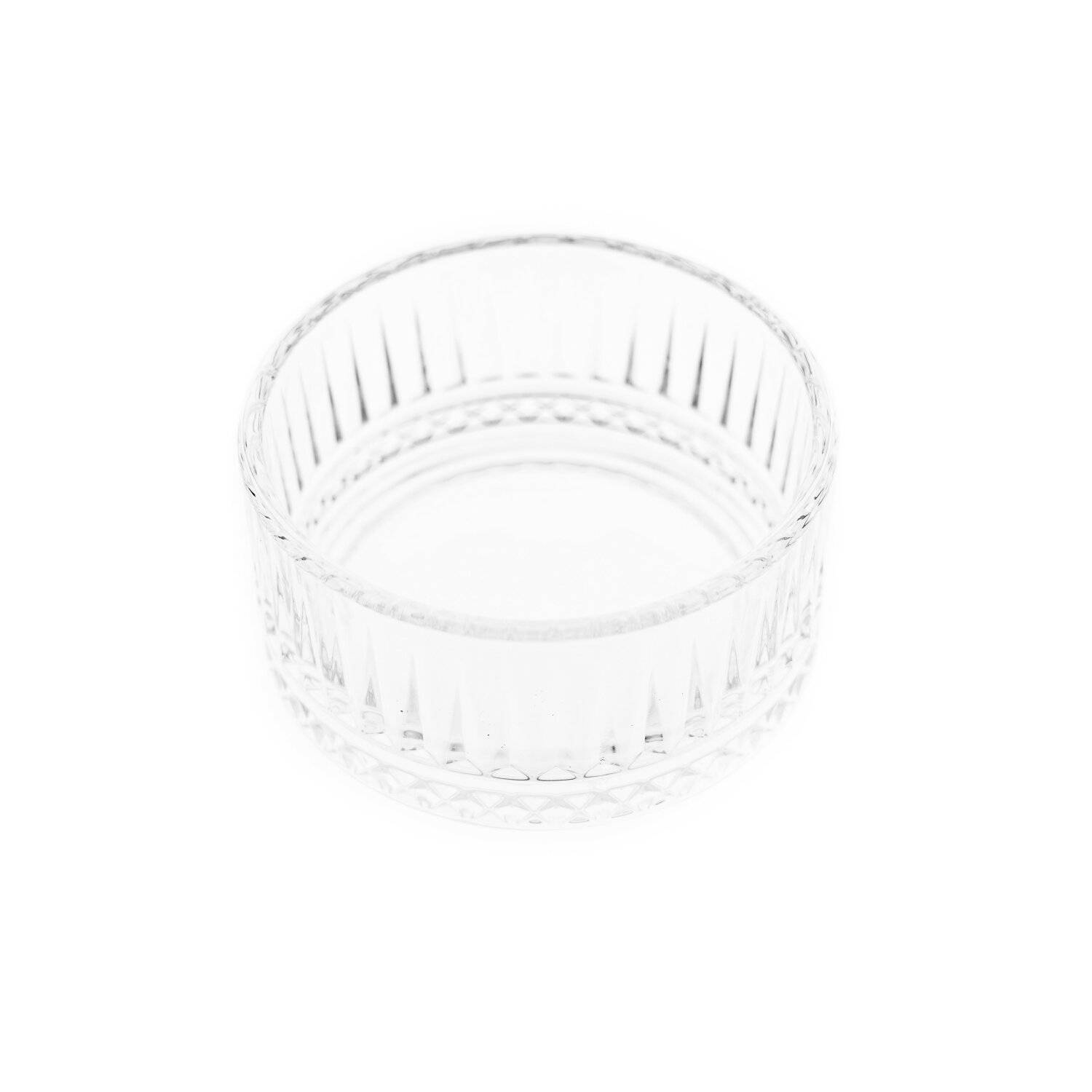 Almina Elisa Glasschalen-Set 6-Teilig Transparent mit Riffle Design 300 ml
