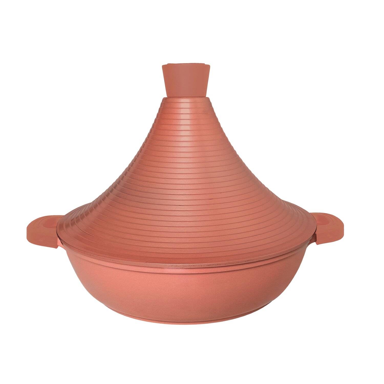 Aluguss Tajine Tagine Ø32cm Induktion Silikongriffe Gartopf Dampfgarer Bräte Hellbraun