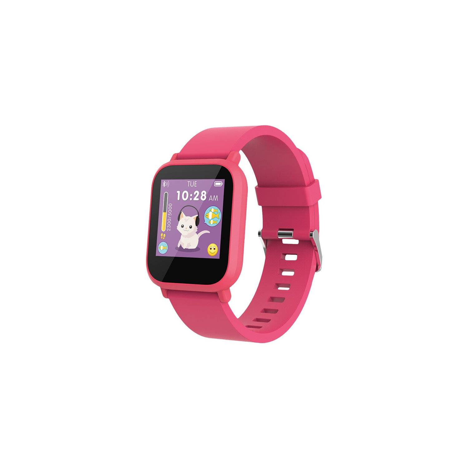 Maxlife Smartwatch für Kinder IP68 Wasserfest mit 3 intrigierten Spiele Pink
