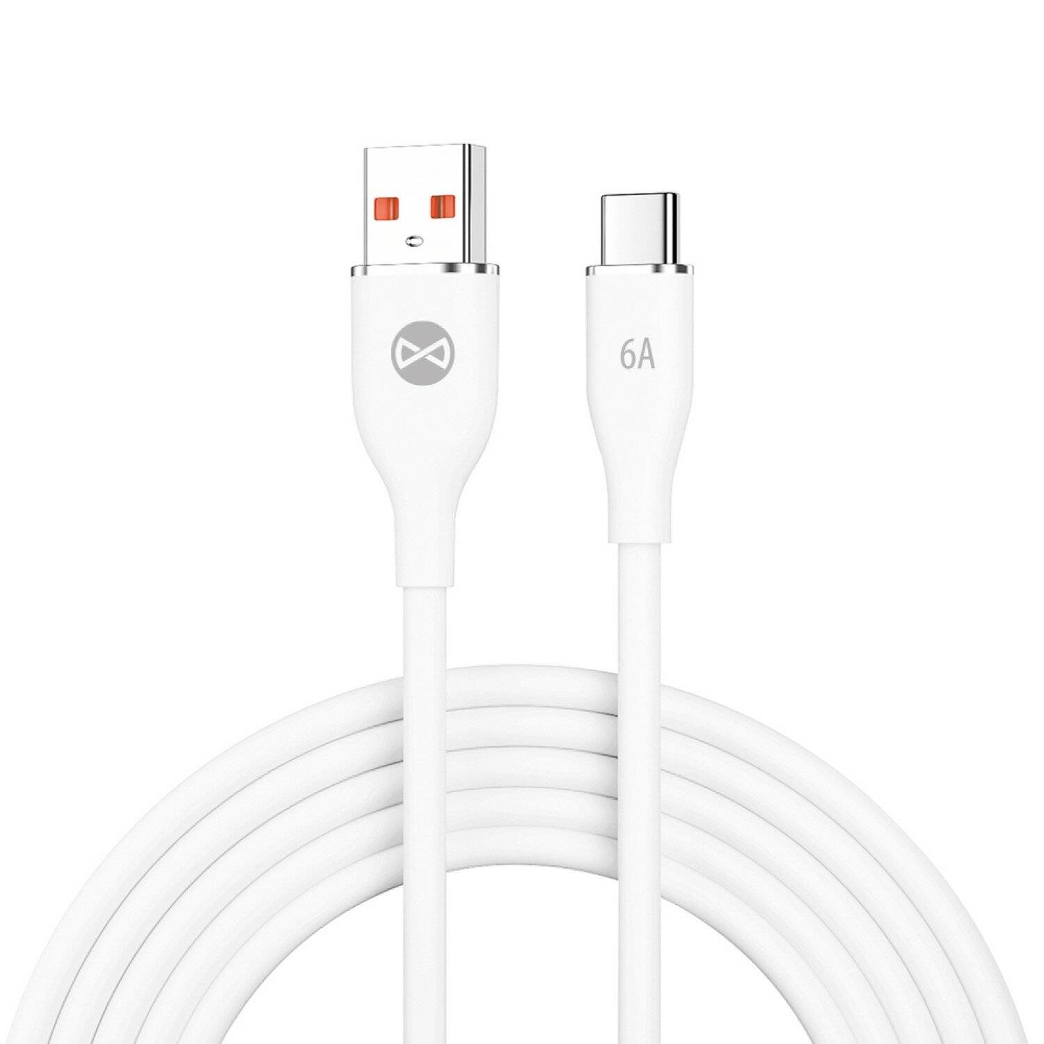 Forever Ladekabel / Datenkabel USB - USB-C 1,0 m 6A Weiß