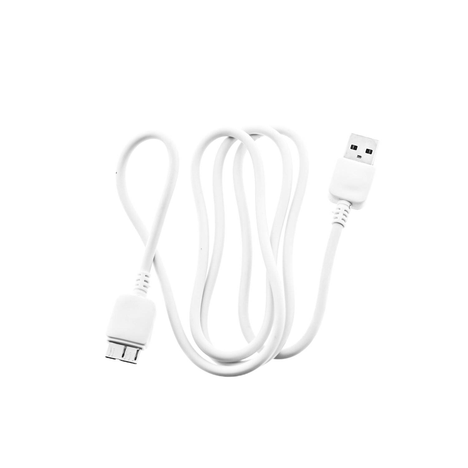 Ladekabel / Datenkabel kompatibel mit Samsung Galaxy Note 3 130 cm Weiß