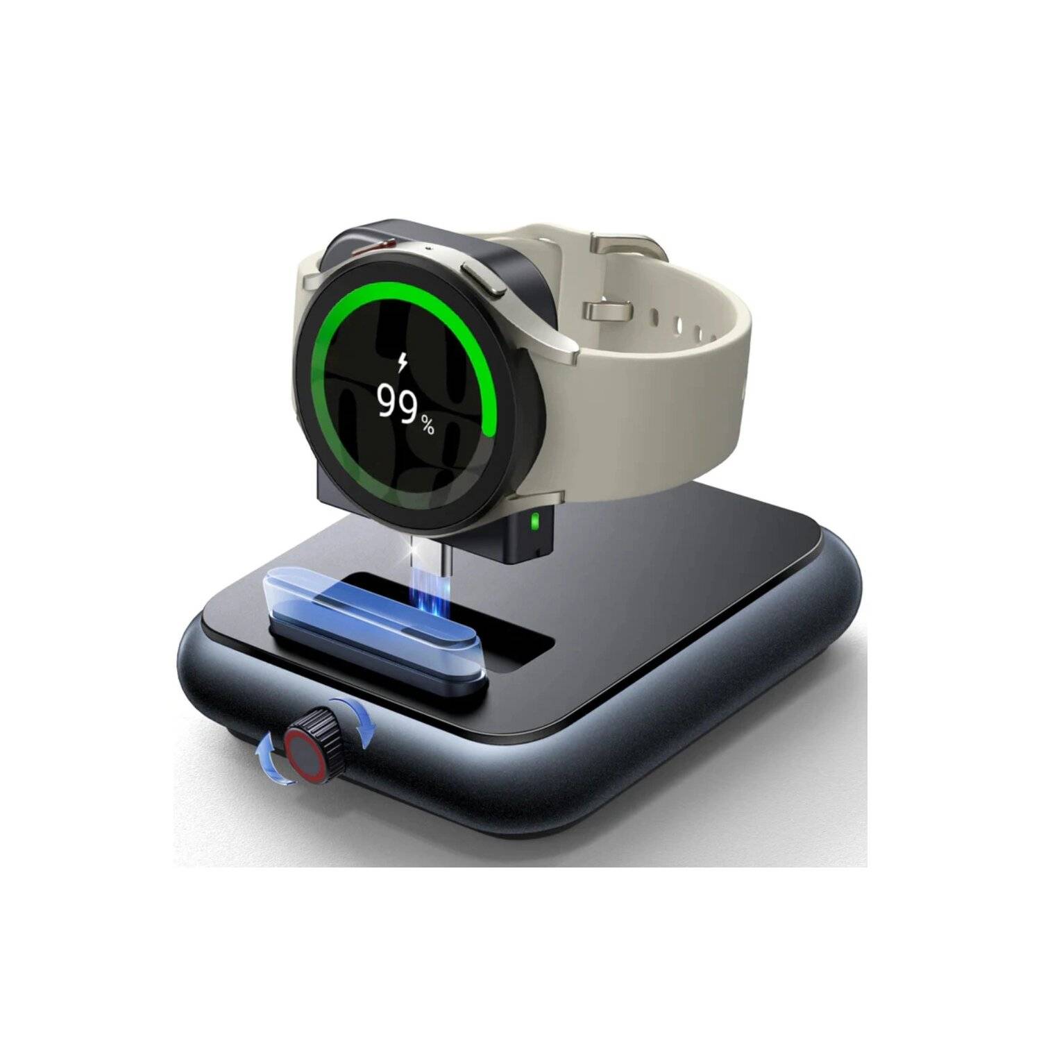 Joyroom JR-WQW02 kabelloses Ladegerät kompatibel mit Samsung Galaxy Watch Smartwatches – Schwarz