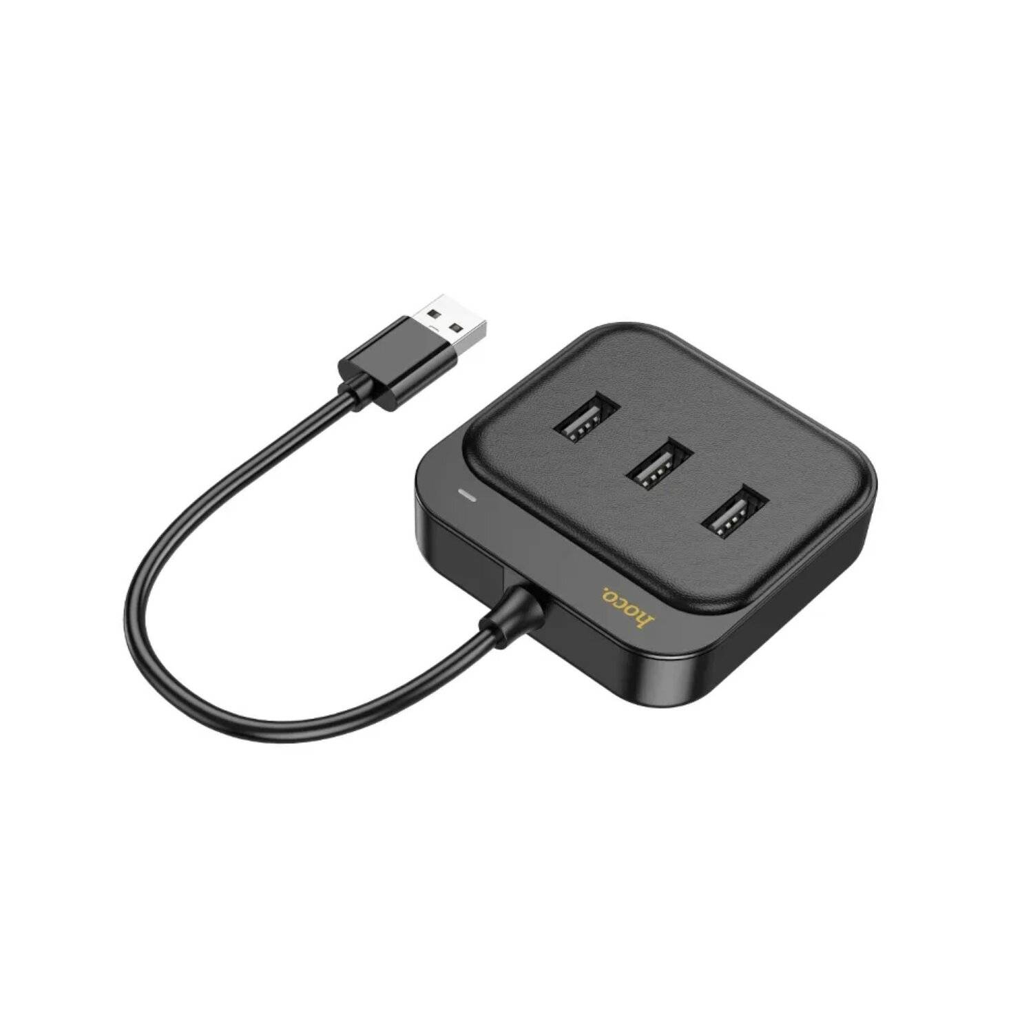 HOCO HUB-Adapter 4in1 USB auf USB2.0*3+RJ45 100 Mbit/s Ethernet Schwarz 0,2 m