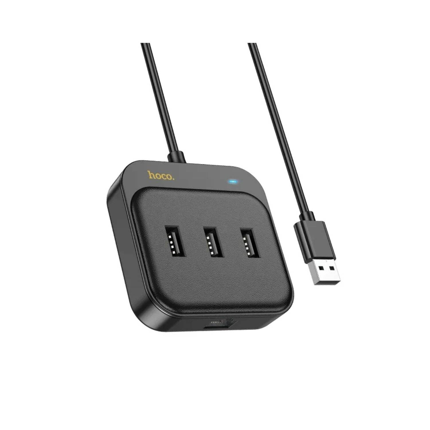 HOCO HUB-Adapter 4in1 USB auf USB2.0*3+RJ45 100 Mbit/s Ethernet Schwarz 1,2 m