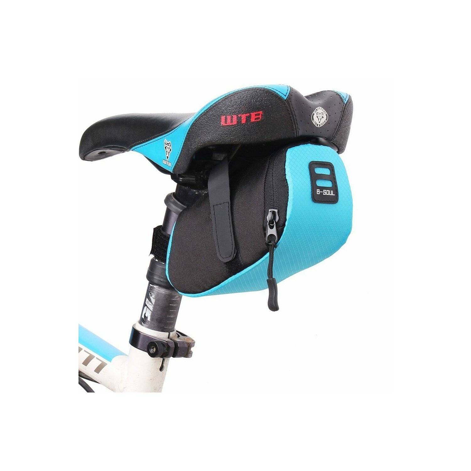 B-Soul Fahrradtasche Gepäcktasche Gepäckträger Fahrrad Bike Radtasche Tasche unter dem Sattel 0,6L Blau