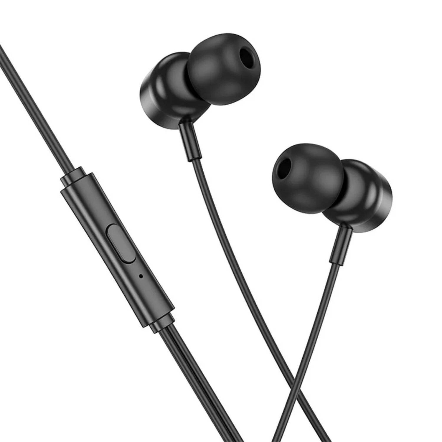 HOCO Headset / In-Ear-Kopfhörer USB Typ C mit M122 Power-Mikrofon 1,2m Schwarz