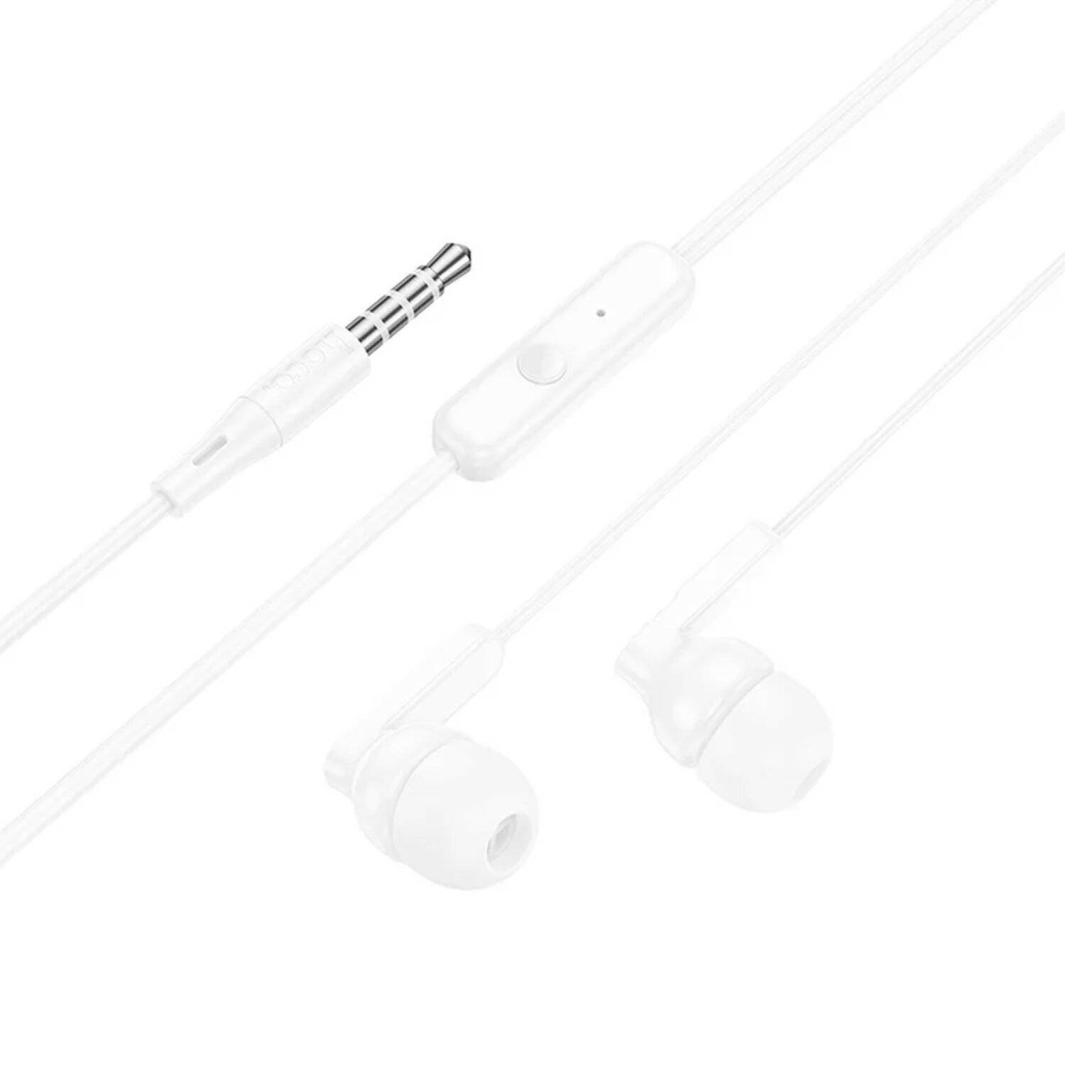 HOCO Headset / In-Ear-Kopfhörer 3,5 mm mit Mikrofon M121 Weiß