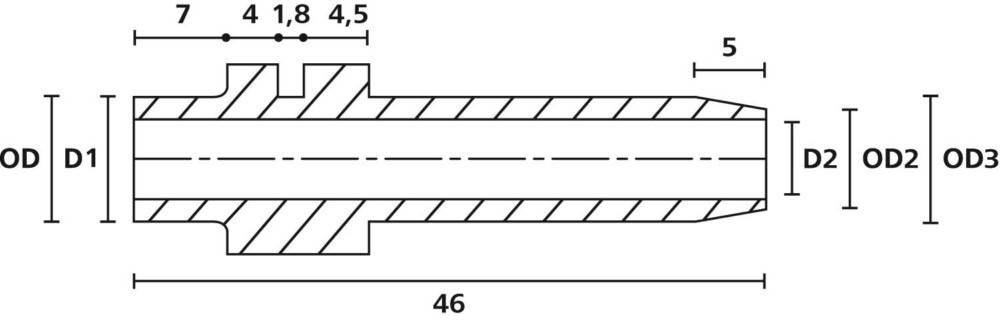 HellermannTyton Schnurschutzformtüllen H120 PVC-FR BK 500