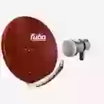 Fuba Sat Anlage 1 Teilnehmer | Satellitenschüssel Komplettset - DAA 850 R Sat-Schüssel 85cm Alu rot + Fuba DEK 117 Single LNB 1 Teilnehmer (DVB-S2 Fuba Sat Anlage 1 Teilnehmer | Satellitenschüssel Komplettset - DAA 850 R Sat-Schüssel 85cm Alu rot + Fuba DEK 117 Single LNB 1 Teilnehmer (DVB-S2