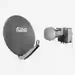 Fuba Sat Anlage 4 Teilnehmer | Satellitenschüssel Komplettset - DAA 650 A Sat-Schüssel 60x65cm Alu anthrazit + Fuba DEK 417 Quad LNB 4 Teilnehmer (D Fuba Sat Anlage 4 Teilnehmer | Satellitenschüssel Komplettset - DAA 650 A Sat-Schüssel 60x65cm Alu anthrazit + Fuba DEK 417 Quad LNB 4 Teilnehmer (D