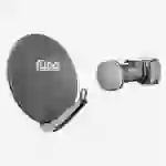 Fuba Sat Anlage 2 Teilnehmer | Satellitenschüssel Komplettset - DAA 650 A Sat-Schüssel 60x65cm Alu anthrazit + Fuba DEK 217 Twin LNB 2 Teilnehmer (D Fuba Sat Anlage 2 Teilnehmer | Satellitenschüssel Komplettset - DAA 650 A Sat-Schüssel 60x65cm Alu anthrazit + Fuba DEK 217 Twin LNB 2 Teilnehmer (D
