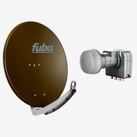 Fuba Sat Anlage 4 Teilnehmer | DAA 780 B Satellitenschüssel 80cm Alu braun (Testergebnis: ausgezeichnet)* + Fuba DEK 417 Quad LNB 4 Teilnehmer Fuba Sat Anlage 4 Teilnehmer | DAA 780 B Satellitenschüssel 80cm Alu braun (Testergebnis: ausgezeichnet)* + Fuba DEK 417 Quad LNB 4 Teilnehmer