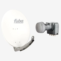 Fuba Sat Anlage 4 Teilnehmer | DAA 780 W Satellitenschüssel 80cm Alu weiß (Testergebnis: ausgezeichnet)* + Fuba DEK 417 Quad LNB 4 Teilnehmer (DVB-S Fuba Sat Anlage 4 Teilnehmer | DAA 780 W Satellitenschüssel 80cm Alu weiß (Testergebnis: ausgezeichnet)* + Fuba DEK 417 Quad LNB 4 Teilnehmer (DVB-S