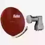 Fuba Sat Anlage 8 Teilnehmer | Satellitenschüssel Komplettset - DAA 850 R Sat-Schüssel 85cm Alu rot + Fuba DEK 817 Octo LNB 8 Teilnehmer (DVB-S2, HD Fuba Sat Anlage 8 Teilnehmer | Satellitenschüssel Komplettset - DAA 850 R Sat-Schüssel 85cm Alu rot + Fuba DEK 817 Octo LNB 8 Teilnehmer (DVB-S2, HD