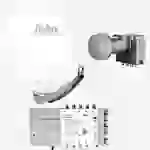 Fuba Sat Anlage 8 Teilnehmer | DAA 780 W Satellitenschüssel 80cm Alu weiß (Testergebnis: ausgezeichnet)* + Fuba Quattro LNB + Fuba Sat Multischalter Fuba Sat Anlage 8 Teilnehmer | DAA 780 W Satellitenschüssel 80cm Alu weiß (Testergebnis: ausgezeichnet)* + Fuba Quattro LNB + Fuba Sat Multischalter