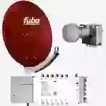 Fuba Sat Anlage 12 Teilnehmer | DAA 780 R Satellitenschüssel 80cm Alu rot (Testergebnis: ausgezeichnet)* + Fuba Quattro LNB + Fuba Sat Multischalter Fuba Sat Anlage 12 Teilnehmer | DAA 780 R Satellitenschüssel 80cm Alu rot (Testergebnis: ausgezeichnet)* + Fuba Quattro LNB + Fuba Sat Multischalter