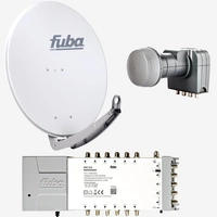 Fuba Sat Anlage 12 Teilnehmer | DAA 780 G Satellitenschüssel 80cm Alu hellgrau (Testergebnis: ausgezeichnet)* + Fuba Quattro LNB + Fuba Sat Fuba Sat Anlage 12 Teilnehmer | DAA 780 G Satellitenschüssel 80cm Alu hellgrau (Testergebnis: ausgezeichnet)* + Fuba Quattro LNB + Fuba Sat