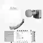 Fuba Sat Anlage 12 Teilnehmer | DAA 780 W Satellitenschüssel 80cm Alu weiß (Testergebnis: ausgezeichnet)* + Fuba Quattro LNB + Fuba Sat Multischalte Fuba Sat Anlage 12 Teilnehmer | DAA 780 W Satellitenschüssel 80cm Alu weiß (Testergebnis: ausgezeichnet)* + Fuba Quattro LNB + Fuba Sat Multischalte