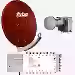 Fuba Sat Anlage 16 Teilnehmer | DAA 780 R Satellitenschüssel 80cm Alu rot (Testergebnis: ausgezeichnet)* + Fuba Quattro LNB + Fuba Sat Multischalter Fuba Sat Anlage 16 Teilnehmer | DAA 780 R Satellitenschüssel 80cm Alu rot (Testergebnis: ausgezeichnet)* + Fuba Quattro LNB + Fuba Sat Multischalter