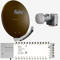 Fuba Sat Anlage 24 Teilnehmer | DAA 780 B Satellitenschüssel 80cm Alu braun (Testergebnis: ausgezeichnet)* + Fuba Quattro LNB + Fuba Sat Fuba Sat Anlage 24 Teilnehmer | DAA 780 B Satellitenschüssel 80cm Alu braun (Testergebnis: ausgezeichnet)* + Fuba Quattro LNB + Fuba Sat