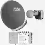 Fuba Sat Anlage 8 Teilnehmer | Satellitenschüssel Komplettset - DAA 850 A Alu Sat-Schüssel 85cm anthrazit + Fuba Quattro LNB + Fuba FMT508 Sat Multi Fuba Sat Anlage 8 Teilnehmer | Satellitenschüssel Komplettset - DAA 850 A Alu Sat-Schüssel 85cm anthrazit + Fuba Quattro LNB + Fuba FMT508 Sat Multi