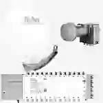 Fuba Sat Anlage 24 Teilnehmer | DAA 780 W Satellitenschüssel 80cm Alu weiß (Testergebnis: ausgezeichnet)* + Fuba Quattro LNB + Fuba Sat Multischalte Fuba Sat Anlage 24 Teilnehmer | DAA 780 W Satellitenschüssel 80cm Alu weiß (Testergebnis: ausgezeichnet)* + Fuba Quattro LNB + Fuba Sat Multischalte