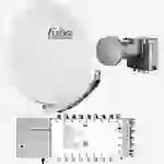 Fuba Sat Anlage 16 Teilnehmer | Satellitenschüssel Komplettset - DAA 850 G Alu Sat-Schüssel 85cm hellgrau + Fuba Quattro LNB + Fuba FMT516 Sat Multi Fuba Sat Anlage 16 Teilnehmer | Satellitenschüssel Komplettset - DAA 850 G Alu Sat-Schüssel 85cm hellgrau + Fuba Quattro LNB + Fuba FMT516 Sat Multi