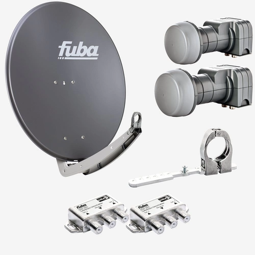 Fuba Sat Anlage 2 Teilnehmer - 2 Satelliten (z.B. Astra/Hotbird) | DAA 780 A Satellitenschüssel 80cm Alu anthrazit (Testergebnis: ausgezeichnet)* Fuba Sat Anlage 2 Teilnehmer - 2 Satelliten (z.B. Astra/Hotbird) | DAA 780 A Satellitenschüssel 80cm Alu anthrazit (Testergebnis: ausgezeichnet)*