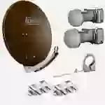 Fuba Sat Anlage 2 Teilnehmer - 2 Satelliten (z.B. Astra/Hotbird) | DAA 780 B Satellitenschüssel 80cm Alu braun (Testergebnis: ausgezeichnet)* + 2x Fuba Sat Anlage 2 Teilnehmer - 2 Satelliten (z.B. Astra/Hotbird) | DAA 780 B Satellitenschüssel 80cm Alu braun (Testergebnis: ausgezeichnet)* + 2x