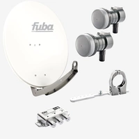 Fuba Sat Anlage 1 Teilnehmer - 2 Satelliten (z.B. Astra/Hotbird) | DAA 780 W Satellitenschüssel 80cm Alu weiß (Testergebnis: ausgezeichnet)* + 2x Si Fuba Sat Anlage 1 Teilnehmer - 2 Satelliten (z.B. Astra/Hotbird) | DAA 780 W Satellitenschüssel 80cm Alu weiß (Testergebnis: ausgezeichnet)* + 2x Si