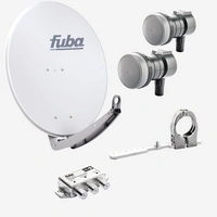 Fuba Sat Anlage 1 Teilnehmer - 2 Satelliten (z.B. Astra/Hotbird) | DAA 780 G Satellitenschüssel 80cm Alu hellgrau (Testergebnis: ausgezeichnet)* Fuba Sat Anlage 1 Teilnehmer - 2 Satelliten (z.B. Astra/Hotbird) | DAA 780 G Satellitenschüssel 80cm Alu hellgrau (Testergebnis: ausgezeichnet)*