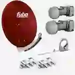 Fuba Sat Anlage 2 Teilnehmer - 2 Satelliten (z.B. Astra/Hotbird) | DAA 780 R Satellitenschüssel 80cm Alu rot (Testergebnis: ausgezeichnet)* + 2x Fuba Sat Anlage 2 Teilnehmer - 2 Satelliten (z.B. Astra/Hotbird) | DAA 780 R Satellitenschüssel 80cm Alu rot (Testergebnis: ausgezeichnet)* + 2x