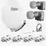 Fuba Sat Anlage 4 Teilnehmer - 2 Satelliten (z.B. Astra/Hotbird) | DAA 780 G Satellitenschüssel 80cm Alu hellgrau (Testergebnis: ausgezeichnet)* Fuba Sat Anlage 4 Teilnehmer - 2 Satelliten (z.B. Astra/Hotbird) | DAA 780 G Satellitenschüssel 80cm Alu hellgrau (Testergebnis: ausgezeichnet)*