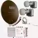 Fuba Sat Anlage 8 Teilnehmer - 2 Satelliten (z.B. Astra/Hotbird) | DAA 780 B Satellitenschüssel 80cm Alu braun (Testergebnis: ausgezeichnet)* + 2x Fuba Sat Anlage 8 Teilnehmer - 2 Satelliten (z.B. Astra/Hotbird) | DAA 780 B Satellitenschüssel 80cm Alu braun (Testergebnis: ausgezeichnet)* + 2x
