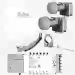 Fuba Sat Anlage 12 Teilnehmer - 2 Satelliten (z.B. Astra/Hotbird) | DAA 780 W Satellitenschüssel 80cm Alu weiß (Testergebnis: ausgezeichnet)* + 2x Fuba Sat Anlage 12 Teilnehmer - 2 Satelliten (z.B. Astra/Hotbird) | DAA 780 W Satellitenschüssel 80cm Alu weiß (Testergebnis: ausgezeichnet)* + 2x