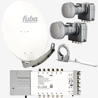 Fuba Sat Anlage 12 Teilnehmer - 2 Satelliten (z.B. Astra/Hotbird) | DAA 780 W Satellitenschüssel 80cm Alu weiß (Testergebnis: ausgezeichnet)* + 2x Fuba Sat Anlage 12 Teilnehmer - 2 Satelliten (z.B. Astra/Hotbird) | DAA 780 W Satellitenschüssel 80cm Alu weiß (Testergebnis: ausgezeichnet)* + 2x