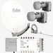 Fuba Sat Anlage 12 Teilnehmer - 2 Satelliten (z.B. Astra/Hotbird) | DAA 780 W Satellitenschüssel 80cm Alu weiß (Testergebnis: ausgezeichnet)* + 2x Fuba Sat Anlage 12 Teilnehmer - 2 Satelliten (z.B. Astra/Hotbird) | DAA 780 W Satellitenschüssel 80cm Alu weiß (Testergebnis: ausgezeichnet)* + 2x