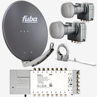 Fuba Sat Anlage 16 Teilnehmer - 2 Satelliten (z.B. Astra/Hotbird) | DAA 780 A Satellitenschüssel 80cm Alu anthrazit (Testergebnis: ausgezeichnet)* Fuba Sat Anlage 16 Teilnehmer - 2 Satelliten (z.B. Astra/Hotbird) | DAA 780 A Satellitenschüssel 80cm Alu anthrazit (Testergebnis: ausgezeichnet)*