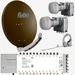 Fuba Sat Anlage 24 Teilnehmer - 2 Satelliten (z.B. Astra/Hotbird) | DAA 780 B Satellitenschüssel 80cm Alu braun (Testergebnis: ausgezeichnet)* + 2x Fuba Sat Anlage 24 Teilnehmer - 2 Satelliten (z.B. Astra/Hotbird) | DAA 780 B Satellitenschüssel 80cm Alu braun (Testergebnis: ausgezeichnet)* + 2x