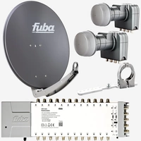 Fuba Sat Anlage 24 Teilnehmer - 2 Satelliten (z.B. Astra/Hotbird) | DAA 780 A Satellitenschüssel 80cm Alu anthrazit (Testergebnis: ausgezeichnet)* Fuba Sat Anlage 24 Teilnehmer - 2 Satelliten (z.B. Astra/Hotbird) | DAA 780 A Satellitenschüssel 80cm Alu anthrazit (Testergebnis: ausgezeichnet)*