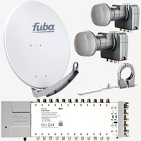 Fuba Sat Anlage 24 Teilnehmer - 2 Satelliten (z.B. Astra/Hotbird) | DAA 780 G Satellitenschüssel 80cm Alu hellgrau (Testergebnis: ausgezeichnet)* Fuba Sat Anlage 24 Teilnehmer - 2 Satelliten (z.B. Astra/Hotbird) | DAA 780 G Satellitenschüssel 80cm Alu hellgrau (Testergebnis: ausgezeichnet)*