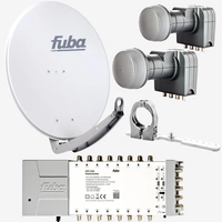 Fuba Sat Anlage 16 Teilnehmer - 2 Satelliten (z.B. Astra/Hotbird) | DAA 780 G Satellitenschüssel 80cm Alu hellgrau (Testergebnis: ausgezeichnet)* Fuba Sat Anlage 16 Teilnehmer - 2 Satelliten (z.B. Astra/Hotbird) | DAA 780 G Satellitenschüssel 80cm Alu hellgrau (Testergebnis: ausgezeichnet)*