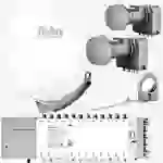 Fuba Sat Anlage 24 Teilnehmer - 2 Satelliten (z.B. Astra/Hotbird) | DAA 780 W Satellitenschüssel 80cm Alu weiß (Testergebnis: ausgezeichnet)* + 2x Fuba Sat Anlage 24 Teilnehmer - 2 Satelliten (z.B. Astra/Hotbird) | DAA 780 W Satellitenschüssel 80cm Alu weiß (Testergebnis: ausgezeichnet)* + 2x